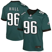 Gabe Hall Youth Nike Midnight Green Philadelphia Eagles Custom Game Jersey