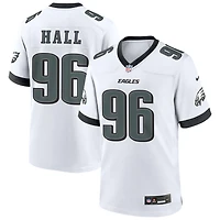 Gabe Hall Men's Nike White Philadelphia Eagles Custom Game Jersey