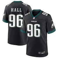 Gabe Hall Men's Nike Black Philadelphia Eagles Alternate Custom Game Jersey