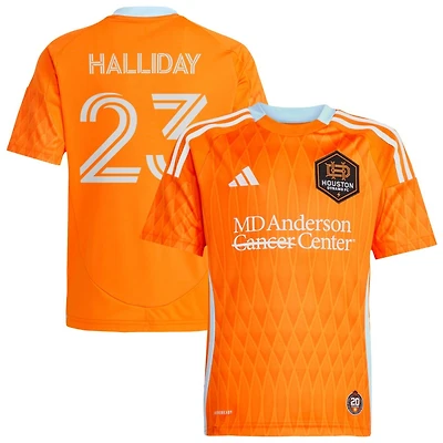 Michael Halliday Youth adidas Orange Houston Dynamo FC 2025 Season 20 Replica Custom Jersey