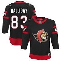 Stephen Halliday Youth Black Ottawa Senators Home Custom Premier Jersey