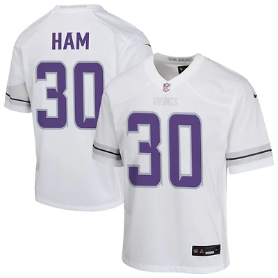 C.J. Ham Youth Nike White Minnesota Vikings Alternate Custom Game Jersey
