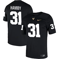 Tate Hamby Men's Nike Black Vanderbilt Commodores NIL Pick-A-Player Game Jersey