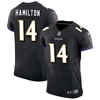 Kyle Hamilton Men's Nike Black Baltimore Ravens Speed Machine Elite Custom Jersey