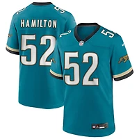 DaVon Hamilton Men's Nike Teal Jacksonville Jaguars Prowler Throwback Custom Game Jersey