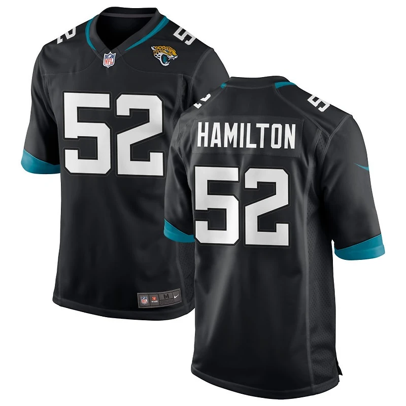 DaVon Hamilton Men's Nike Black Jacksonville Jaguars Custom Game Jersey