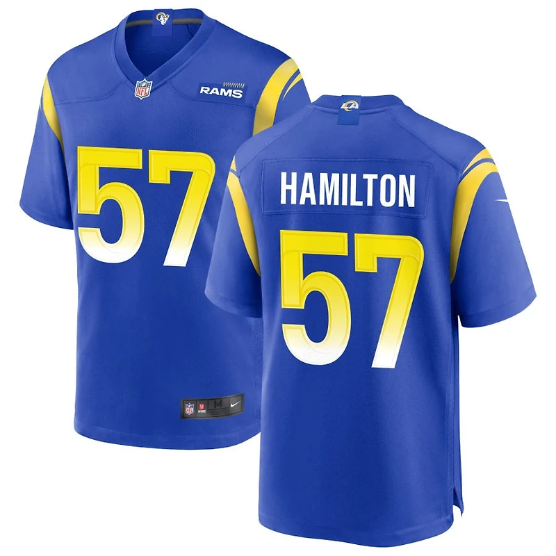Ty Hamilton Men's Nike Royal Los Angeles Rams Custom Game Jersey