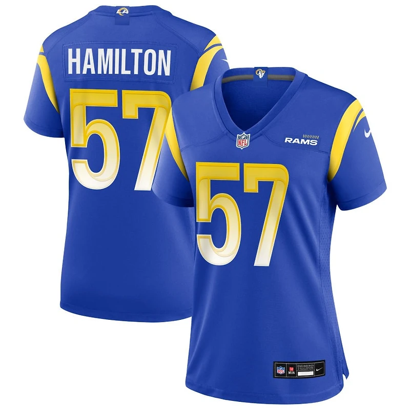 Ty Hamilton Women's Nike Los Angeles Rams Royal Custom Game Jersey