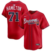 Ian Hamilton Men's Nike Red Atlanta Braves Alternate Limited Custom Jersey