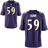 Malik Hamm Youth Nike Purple Baltimore Ravens Custom Game Jersey