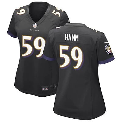 Malik Hamm Women's Nike Black Baltimore Ravens Alternate Custom Game Jersey