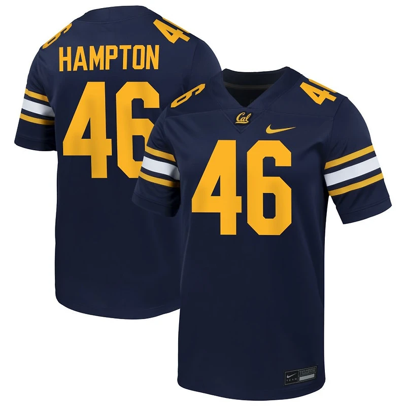 Aaron Hampton Men's Nike Navy Cal Bears NIL Pick-A-Player Football Game Jersey