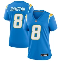 Omarion Hampton Women's Nike Powder Blue Los Angeles Chargers Custom Game Jersey
