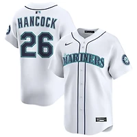 Emerson Hancock Men's Nike White Seattle Mariners Home Limited Custom Jersey