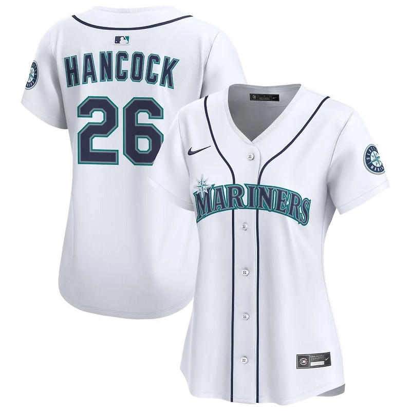 Emerson Hancock Women's Nike White Seattle Mariners Home Limited Custom Jersey
