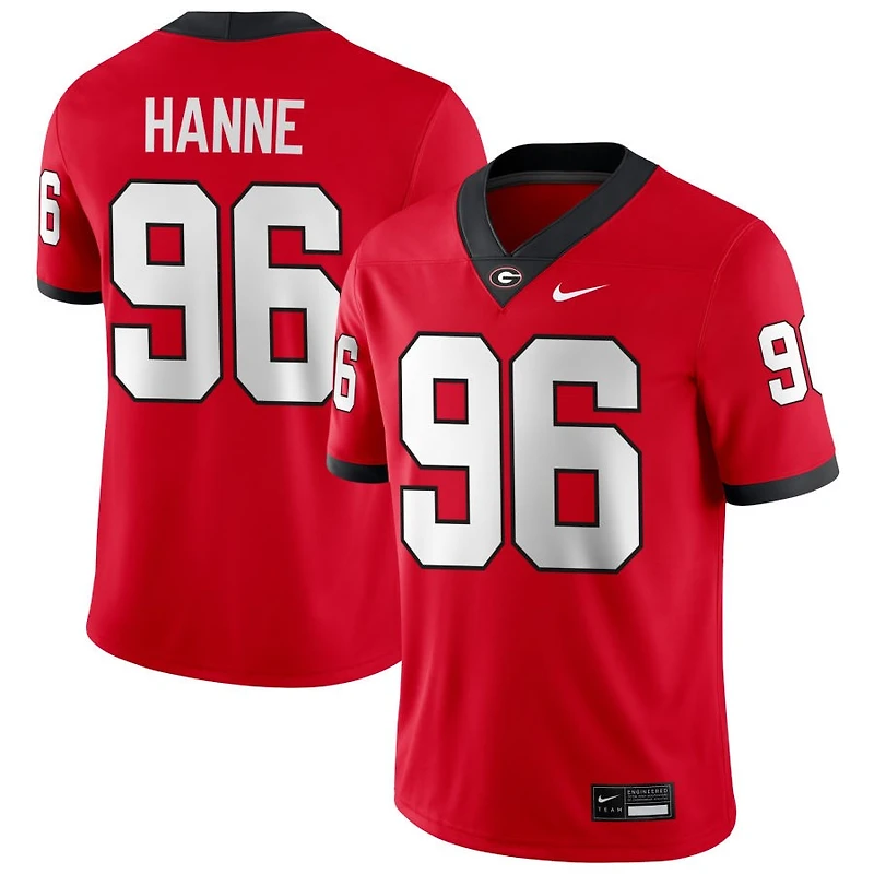 JJ Hanne Men's Nike Red Georgia Bulldogs NIL Pick-A-Player Game Jersey