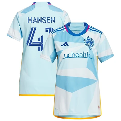 Nico Hansen Women's adidas Light Blue Colorado Rapids 2023 New Day Kit Replica Custom Jersey