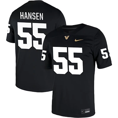 Gunnar Hansen Men's Nike Black Vanderbilt Commodores NIL Pick-A-Player Game Jersey