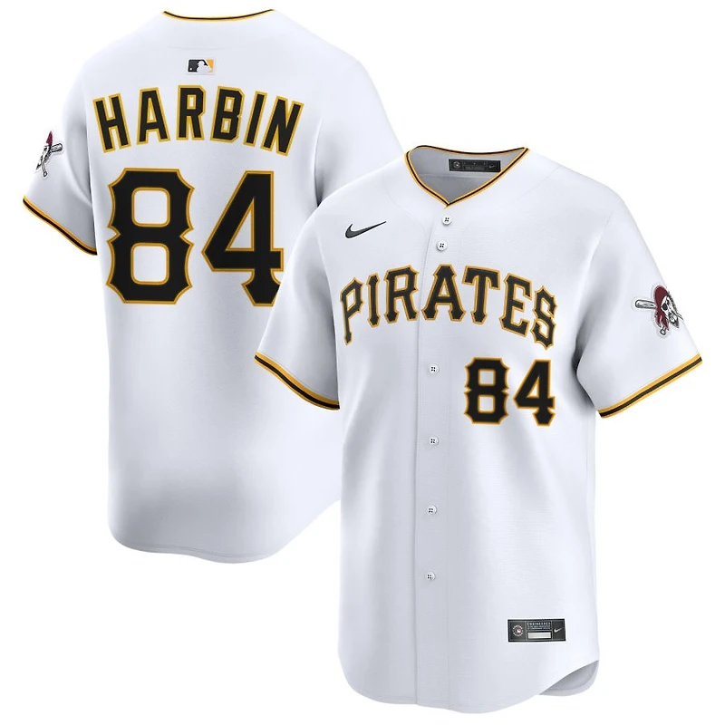 Ryan Harbin Men's Nike White Pittsburgh Pirates Home Limited Custom Jersey