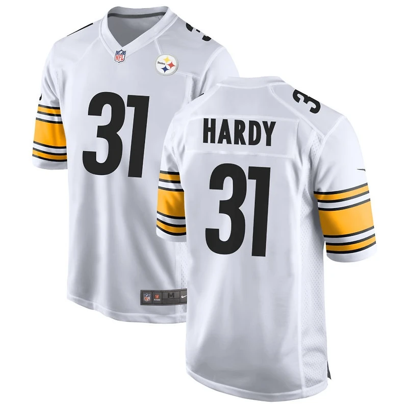 Daequan Hardy Men's Nike White Pittsburgh Steelers Game Custom Jersey