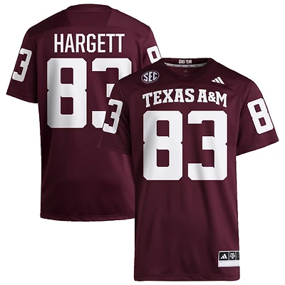 Will Hargett Men's adidas  Maroon Texas A&M Aggies NIL Pick-A-Player Home Premier Football Jersey