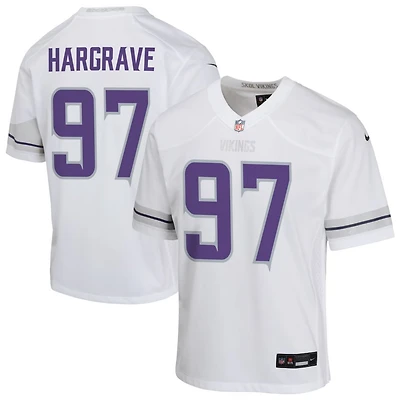 Javon Hargrave Youth Nike White Minnesota Vikings Alternate Custom Game Jersey