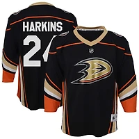 Jansen Harkins Youth  Black Anaheim Ducks Home Replica Custom Jersey