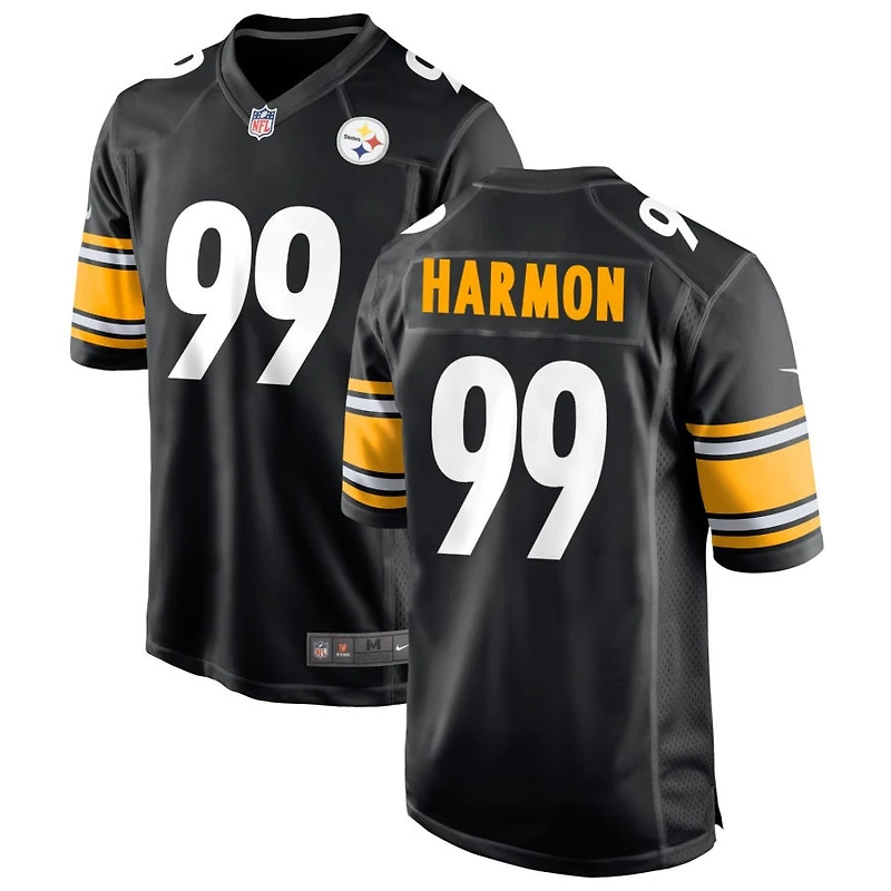 Derrick Harmon Men's Nike Black Pittsburgh Steelers Custom Game Jersey