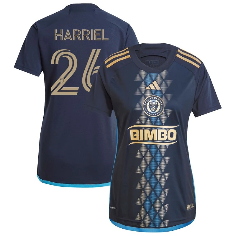 Nate Harriel Women's adidas Navy Philadelphia Union 2024 The XV Kit Replica Custom Jersey