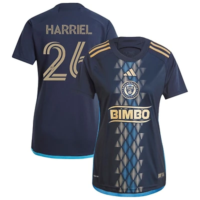 Nate Harriel Women's adidas  Navy Philadelphia Union 2024 The XV Kit Replica Custom Jersey