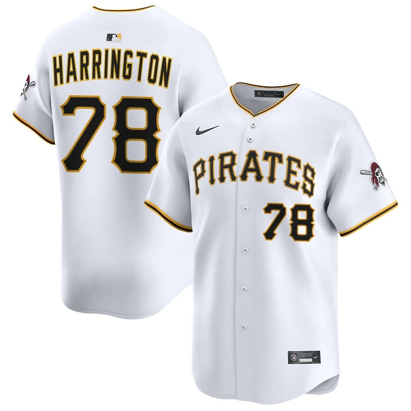 Thomas Harrington Men's Nike White Pittsburgh Pirates Home Limited Custom Jersey