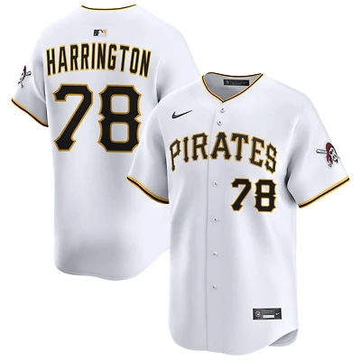Thomas Harrington Men's Nike White Pittsburgh Pirates Home Limited Custom Jersey