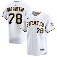 Thomas Harrington Men's Nike White Pittsburgh Pirates Home Limited Custom Jersey