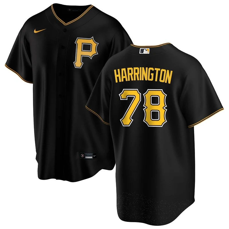 Thomas Harrington Men's Nike Black Pittsburgh Pirates Alternate Replica Custom Jersey