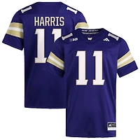 Marcus Harris Men's adidas  Purple Washington Huskies NIL Pick-A-Player Home Premier Football Jersey