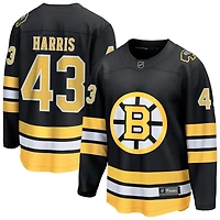 Jordan Harris Men's Fanatics  Black Boston Bruins Home Breakaway Custom Jersey