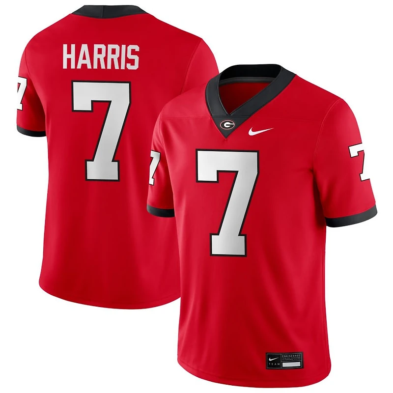 Daniel Harris Men's Nike Red Georgia Bulldogs NIL Pick-A-Player Game Jersey