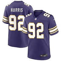Jonathan Harris Men's Nike Purple Minnesota Vikings Classic Custom Game Jersey