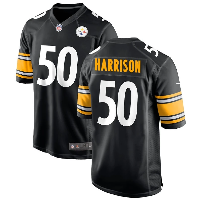 Malik Harrison Men's Nike Black Pittsburgh Steelers Custom Game Jersey