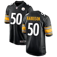 Malik Harrison Men's Nike Black Pittsburgh Steelers Custom Game Jersey