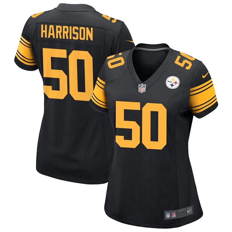 Malik Harrison Women's Nike  Black Pittsburgh Steelers Alternate Custom Game Jersey