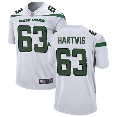 Gus Hartwig Men's Nike White New York Jets Custom Game Jersey