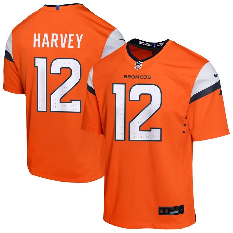 RJ Harvey Youth Nike  Orange Denver Broncos Mile High Collection Custom Game Jersey