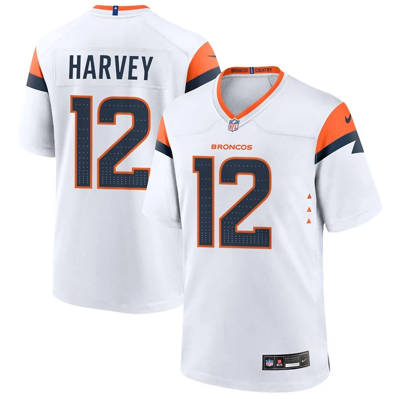 RJ Harvey Men's Nike  White Denver Broncos Mile High Collection Custom Game Jersey