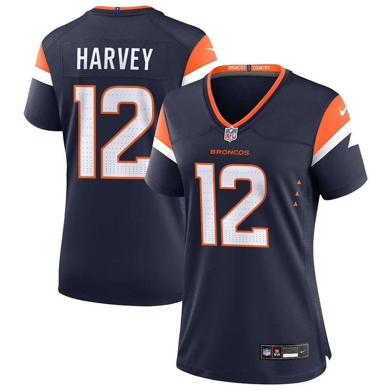 RJ Harvey Women's Nike  Navy Denver Broncos Alternate Mile High Collection Custom Game Jersey