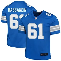 Ahmed Hassanein Youth Nike Blue Detroit Lions Custom Game Jersey