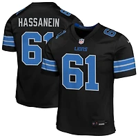 Ahmed Hassanein Youth Nike  Black Detroit Lions Alternate Custom Game Jersey