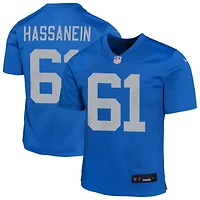 Ahmed Hassanein Youth Nike Blue Detroit Lions Alternate Custom Game Jersey