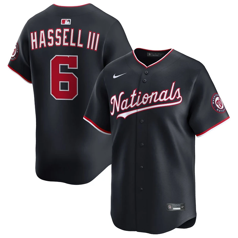 Robert Hassell III Men's Nike Navy Washington Nationals Alternate Limited Custom Jersey