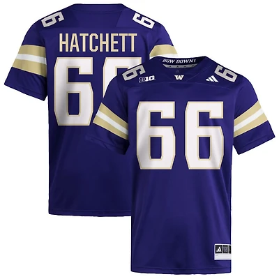 Landen Hatchett Men's adidas  Purple Washington Huskies NIL Pick-A-Player Home Premier Football Jersey